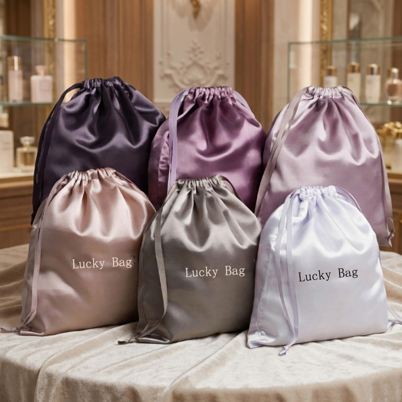Luxury Bags Logo - حقيبة ساتان فاخرة خفيفة الوزن برباط