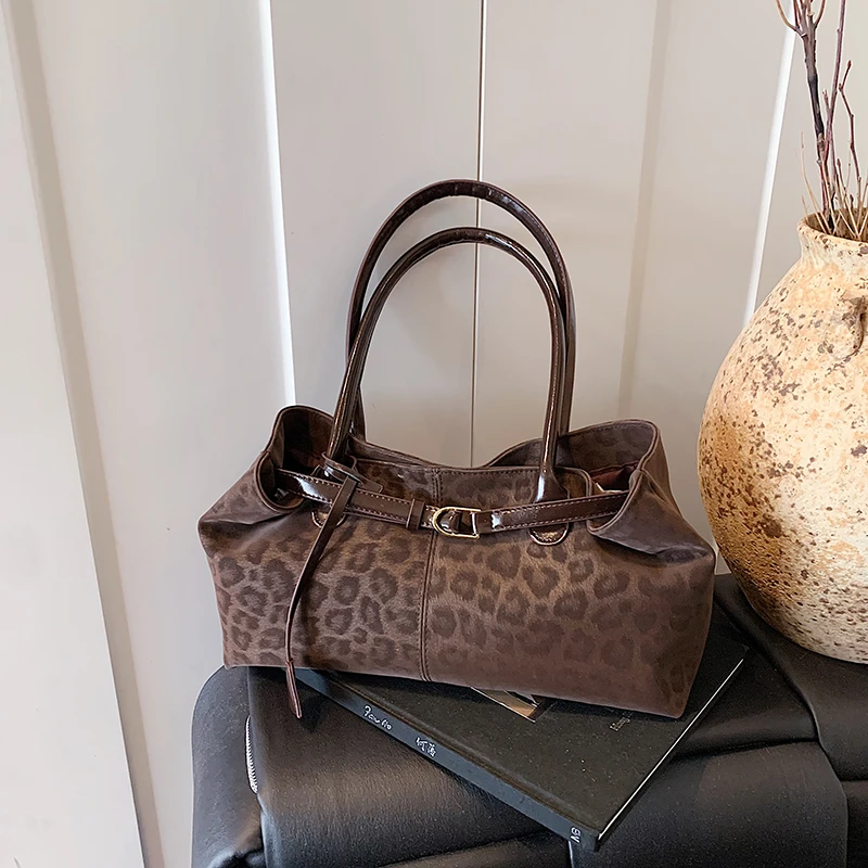 Luxury Bags For Women Sale - ليوبارد طباعة الخياطة الموضوع غلق بمشبك