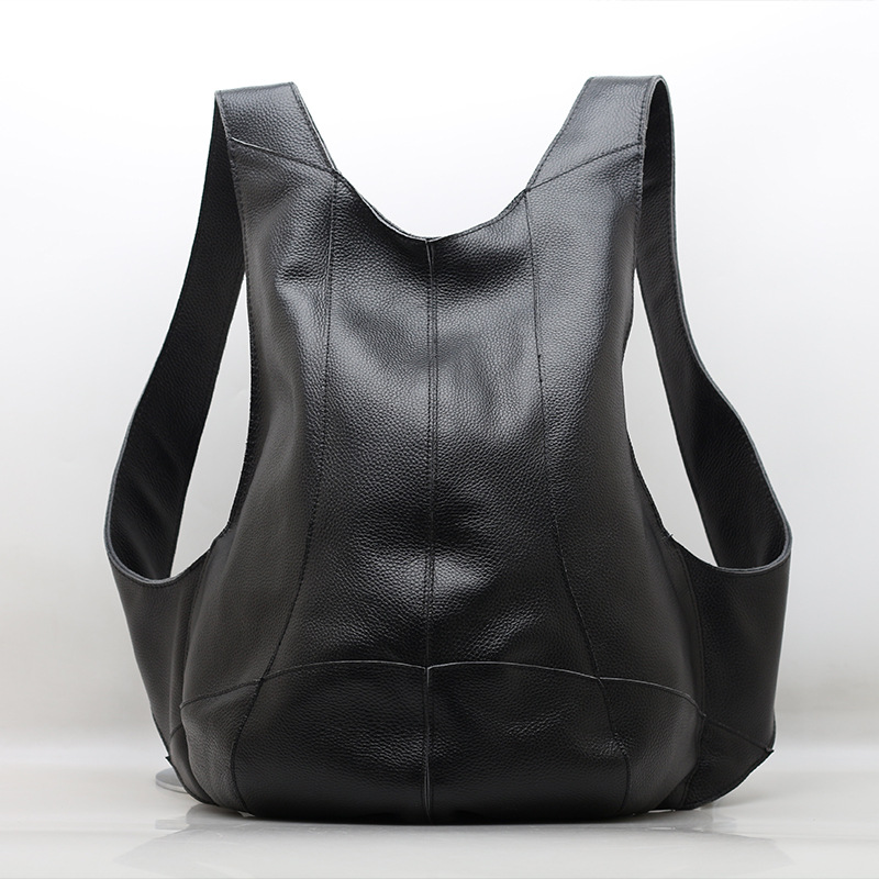 Genuine Leather Backpack - حقيبة ظهر كلاسيكية للرجال مضادة للسرقة