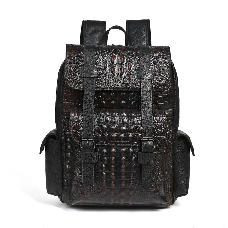 Genuine Leather Backpack - حقيبة ظهر رجالية جديدة لعام 2026
