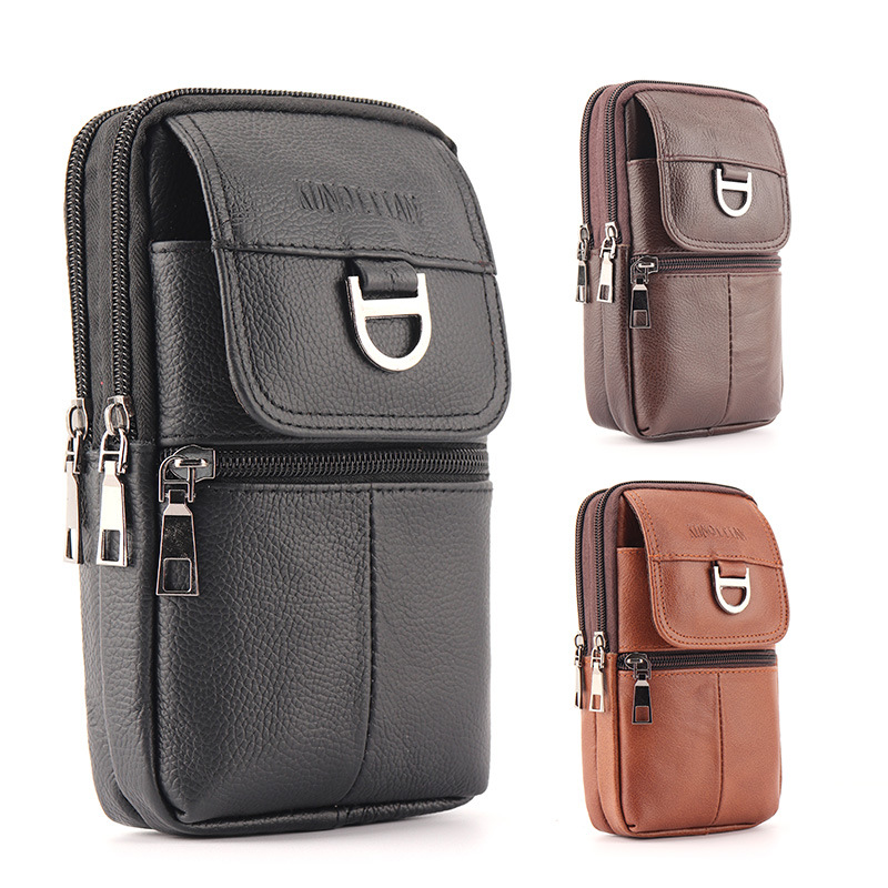 Genuine Leather Backpack - حقيبة خصر جلدية للرجال - حقيبة
