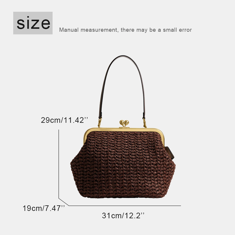 حقائب شاطئ من القش بإطار قفل ي - مراجعة Luxury Bags Supplier وسعره