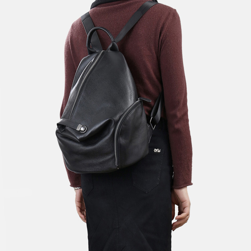 حقيبة ظهر نسائية من الجلد الطب - مراجعة Genuine Leather Backpack وسعره