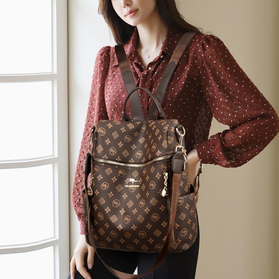 حقيبة ظهر نسائية من الجلد النا - مراجعة Genuine Leather Backpack وسعره