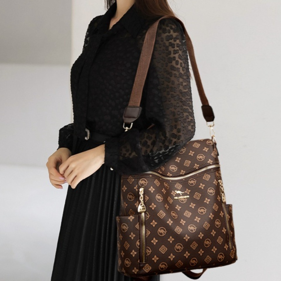 حقيبة ظهر نسائية من الجلد النا - مراجعة Genuine Leather Backpack وسعره
