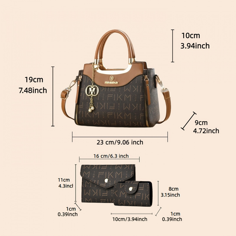 مجموعة من 3 قطع من الحقائب الف - مراجعة Luxury Bags With Zipper وسعره