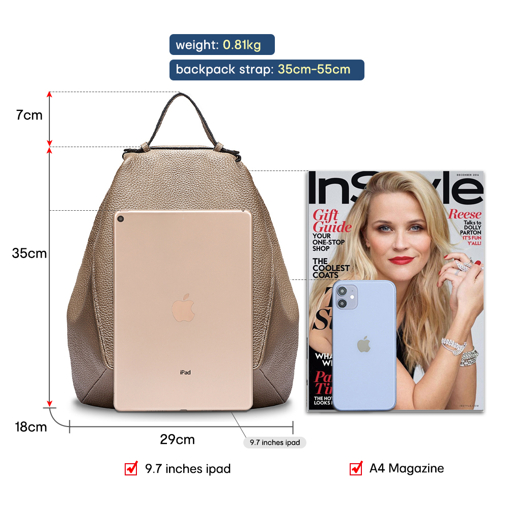 حقيبة ظهر Zency للسيدات 100% م - مراجعة Genuine Leather Backpack وسعره