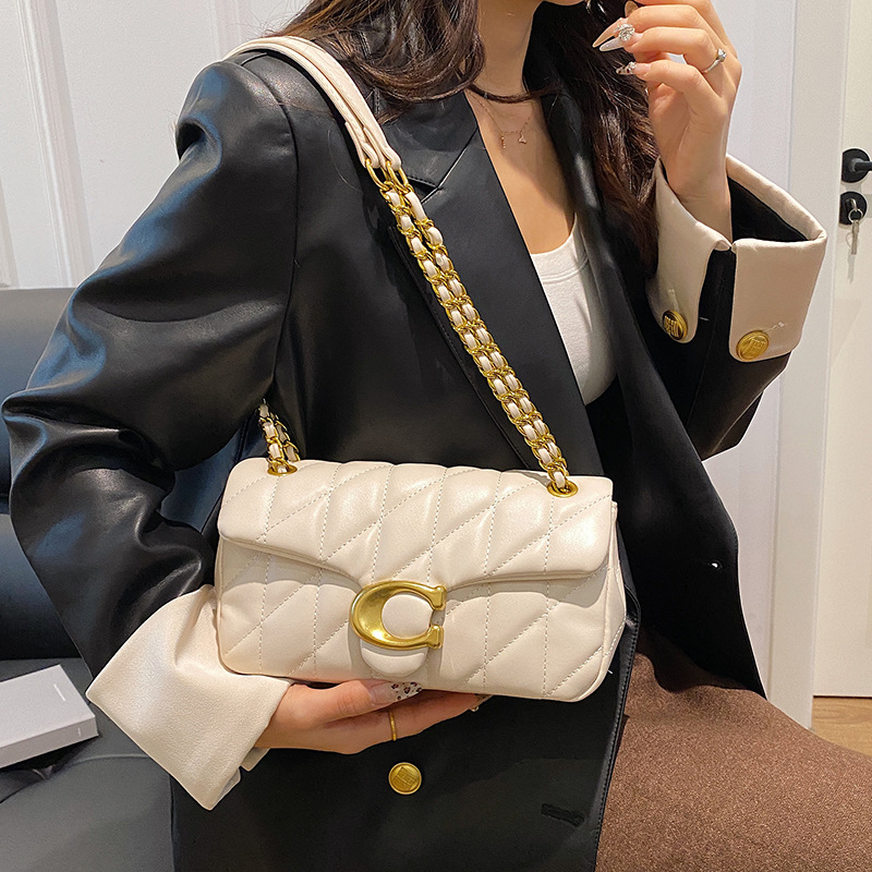 حقيبة كتف نسائية من الجلد بتصم - مراجعة Luxury Bags Coach وسعره