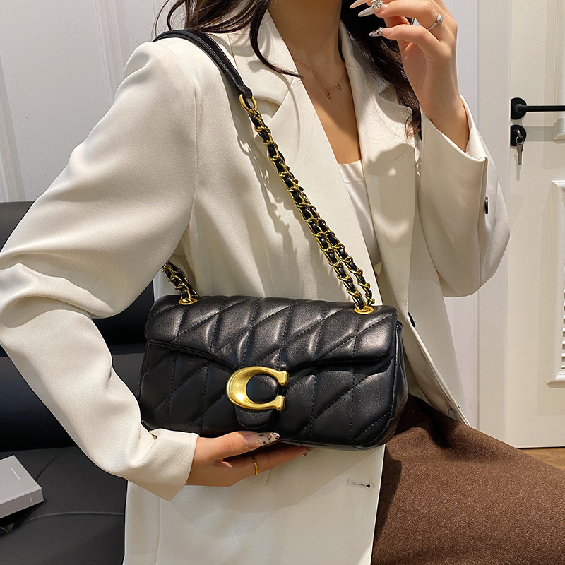 حقيبة كتف نسائية من الجلد بتصم - مراجعة Luxury Bags Coach وسعره