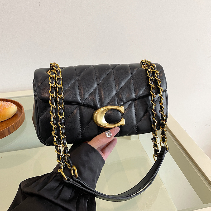 حقيبة كتف نسائية من الجلد بتصم - مراجعة Luxury Bags Coach وسعره