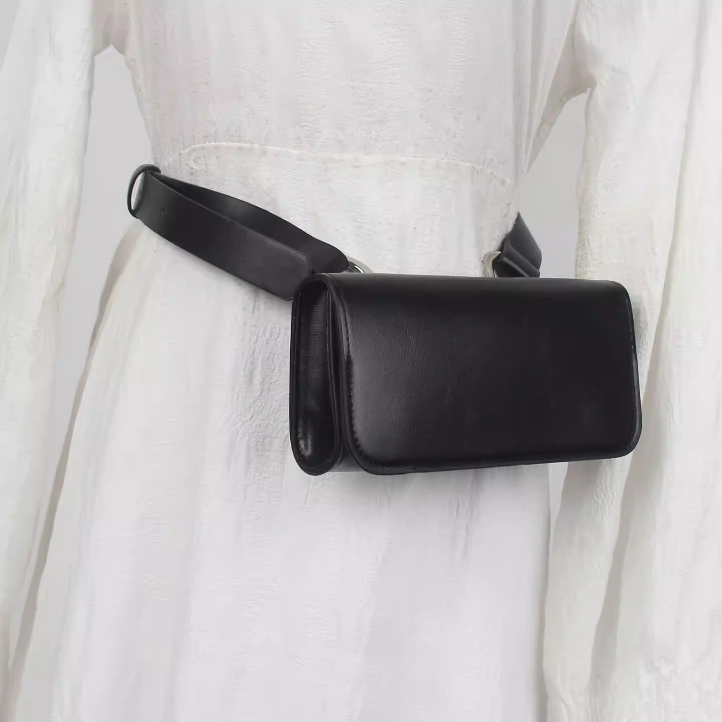 حزام جلد صناعي للرجال والنساء، - مراجعة Belt Bag Leather Wide وسعره