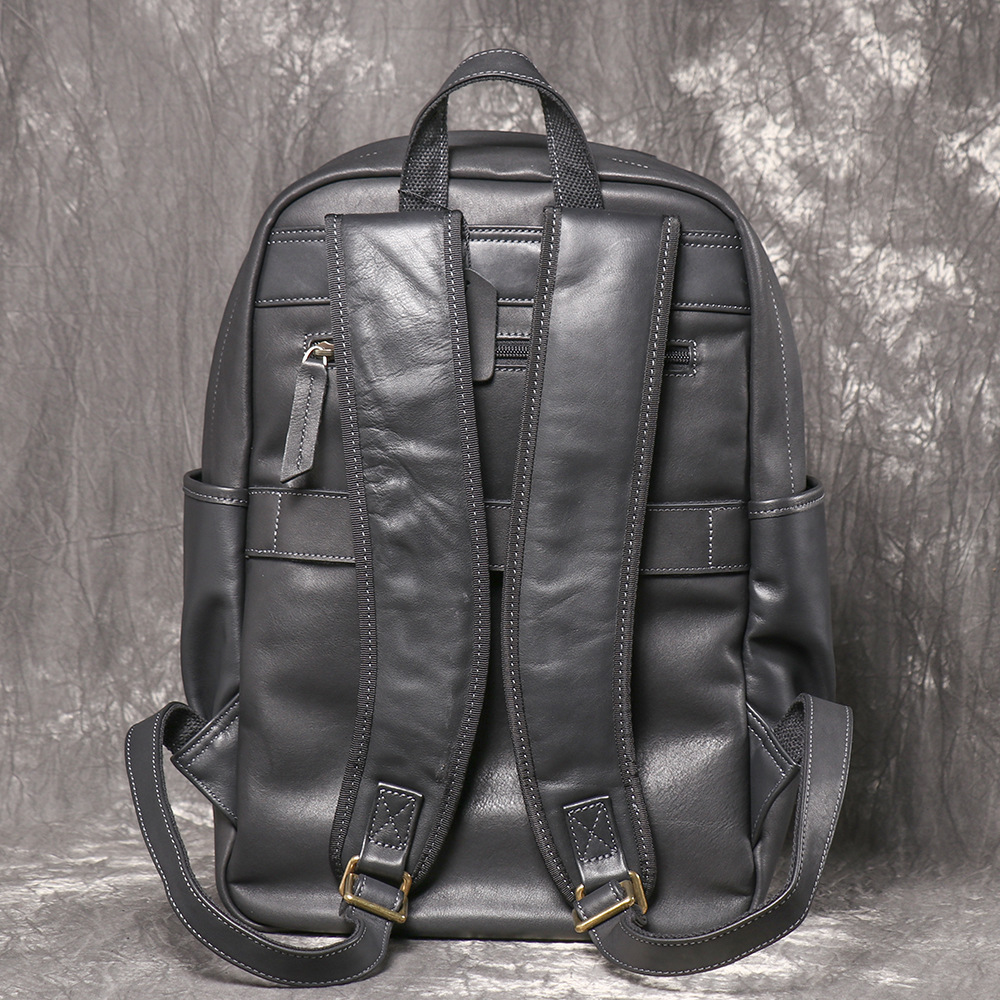 حقيبة ظهر رجالية من الجلد الطب - مراجعة Genuine Leather Backpack وسعره