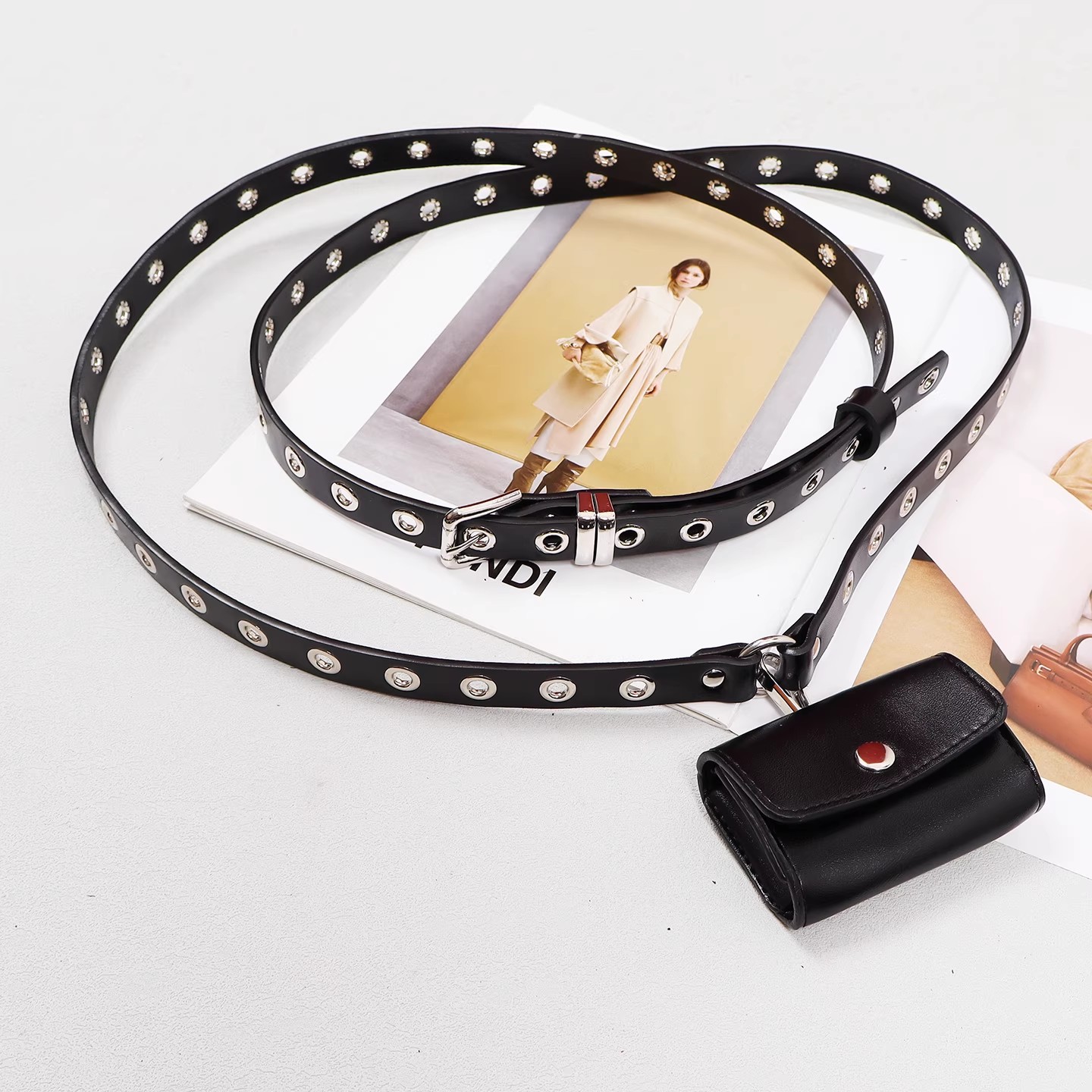 المرأة المدرج موضة جلد طبيعي ح - مراجعة Belt Bag Leather Wide وسعره