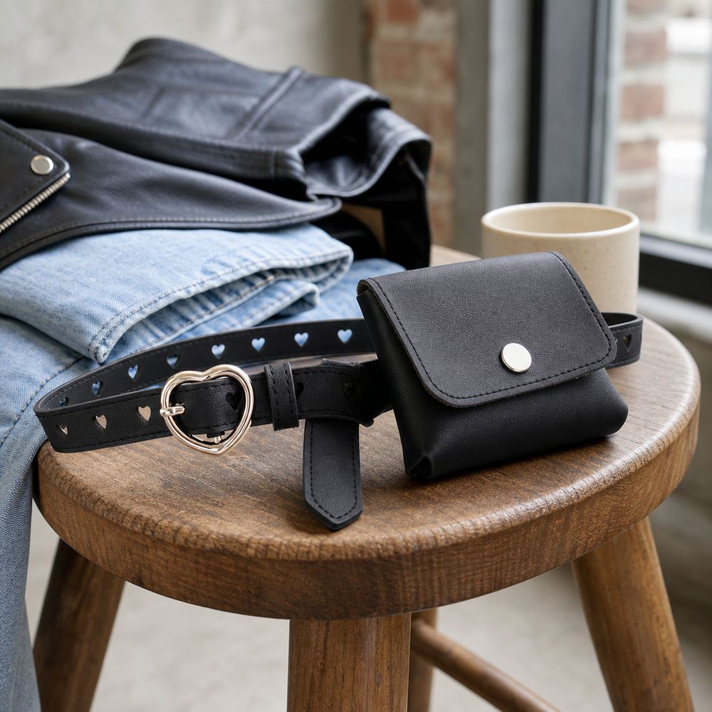 حقيبة خصر نسائية من الجلد الصن - مراجعة Belt Bag Leather Wide وسعره