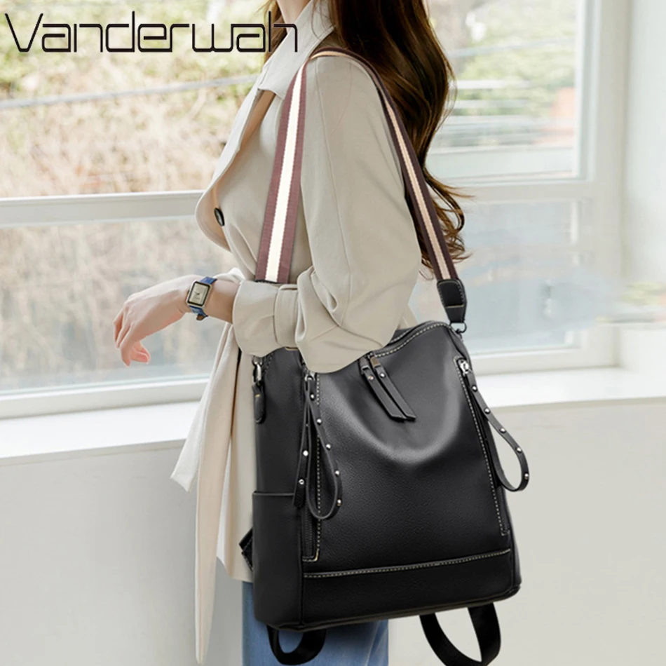 العلامة التجارية الفاخرة على ظ - مراجعة Genuine Leather Backpack وسعره