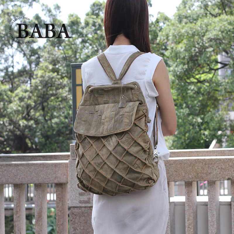 حقيبة ظهر نسائية أوروبية/أمريك - مراجعة Genuine Leather Backpack وسعره