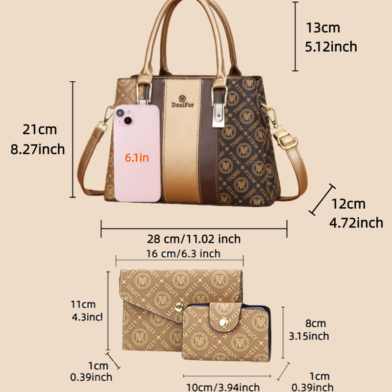 مجموعة من 3 حقائب يد نسائية بت - مراجعة Luxury Bags With Zipper وسعره
