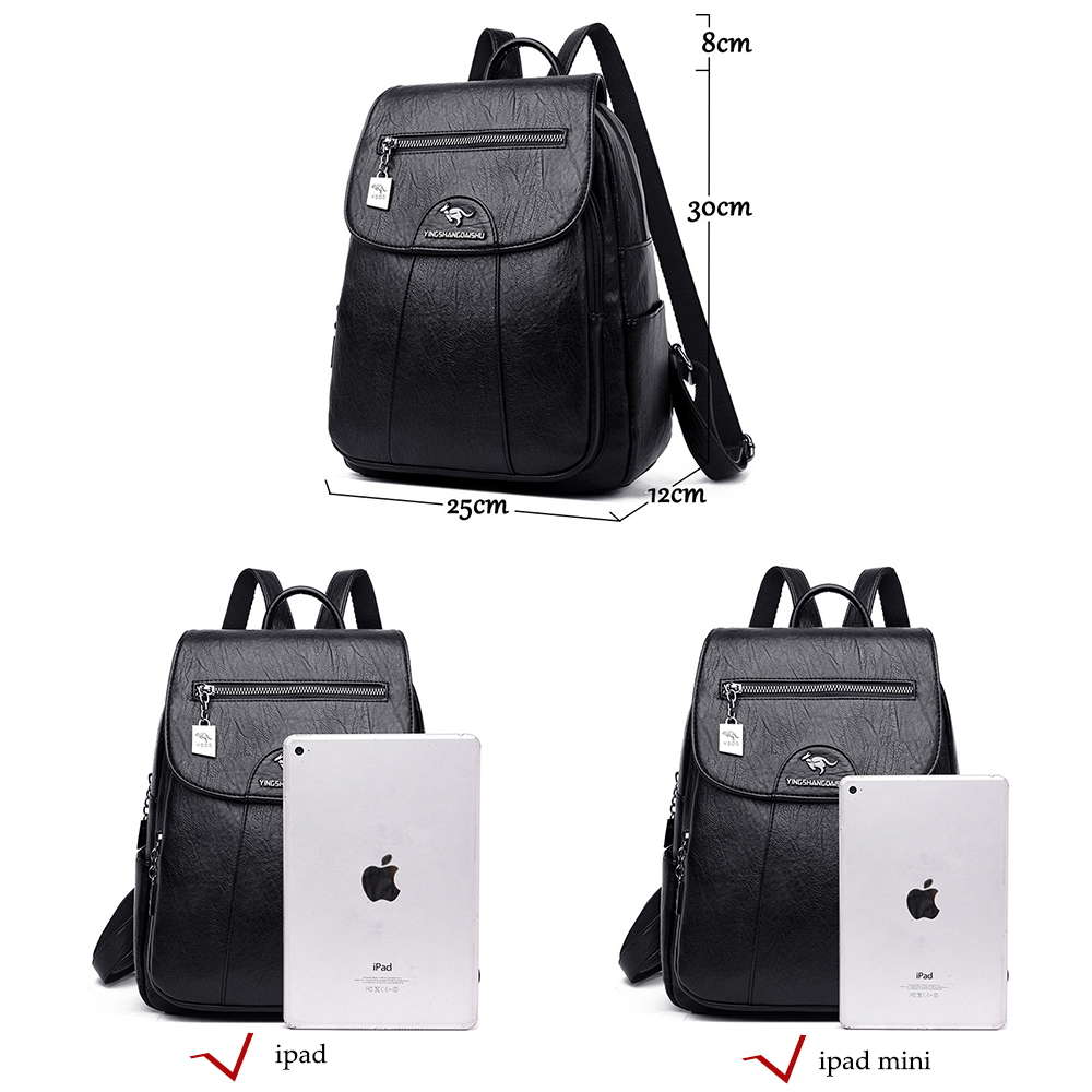 حقيبة ظهر من الجلد الناعم للنس - مراجعة Genuine Leather Backpack وسعره