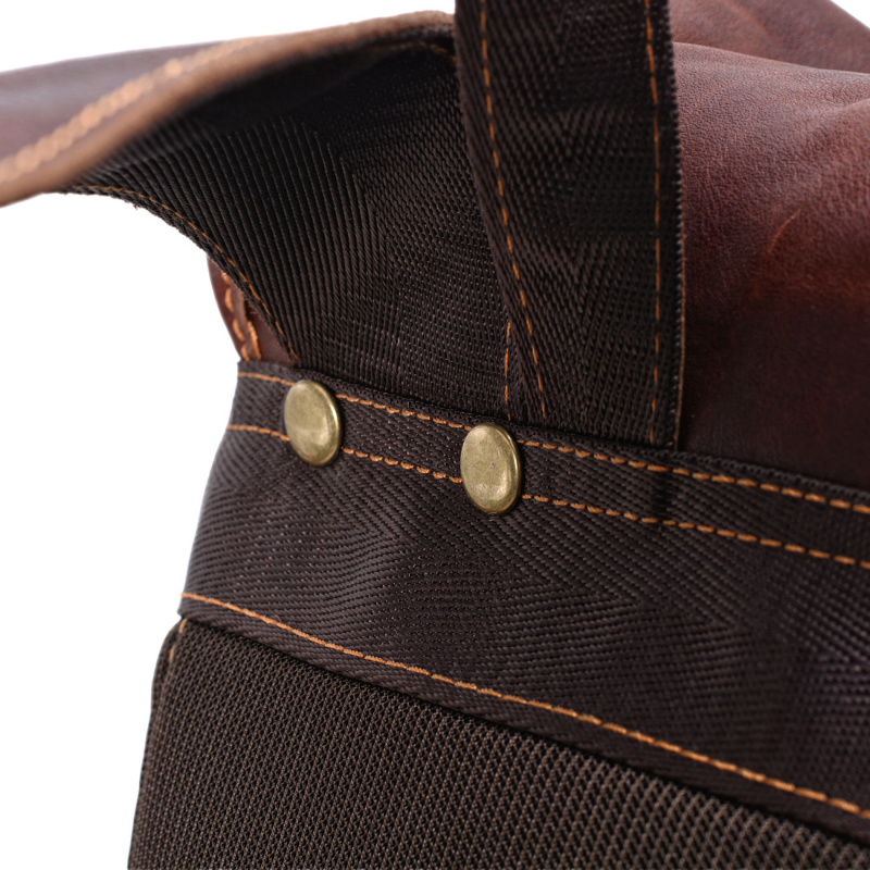 حقيبة كتف رجالية كلاسيكية من ا - مراجعة Genuine Leather Backpack وسعره