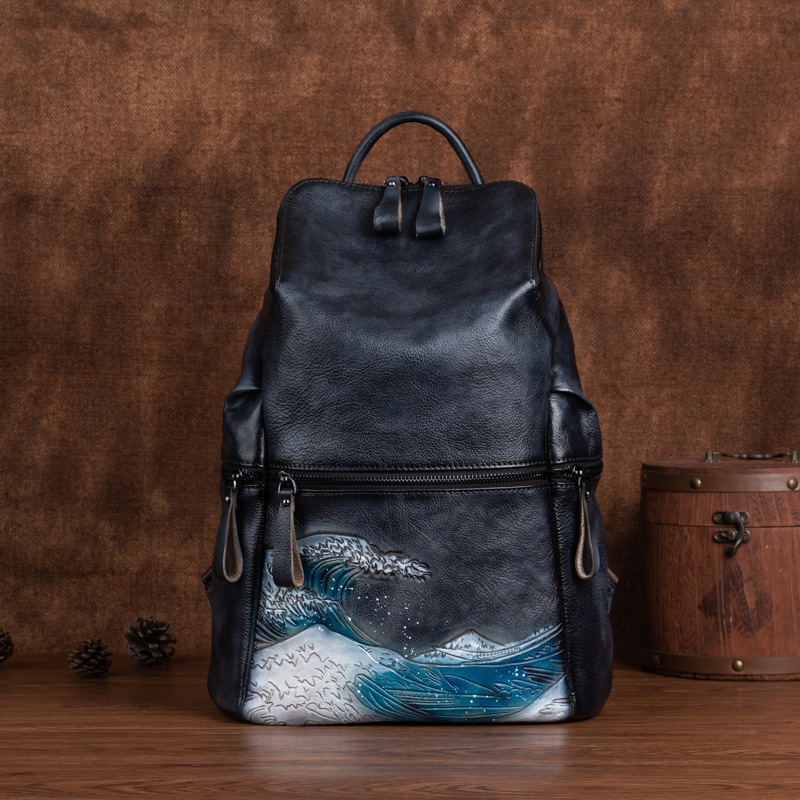 حقيقي حقيقي لينة جلد النساء عل - مراجعة Genuine Leather Backpack وسعره