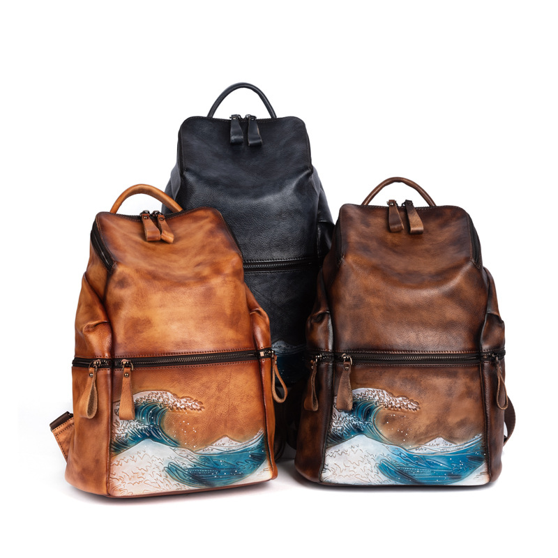 حقيقي حقيقي لينة جلد النساء عل - مراجعة Genuine Leather Backpack وسعره