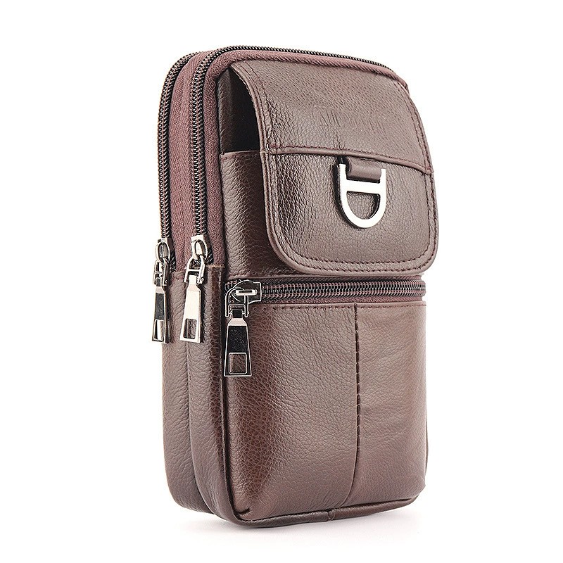 حقيبة خصر جلدية للرجال - حقيبة - مراجعة Genuine Leather Backpack وسعره